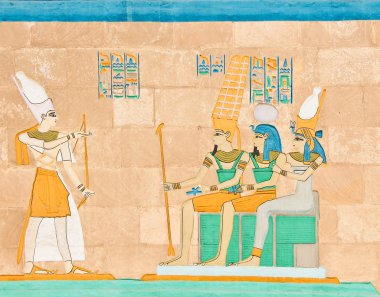 Antik Pharaonic Mısırlılar hiyeroglif oymalar