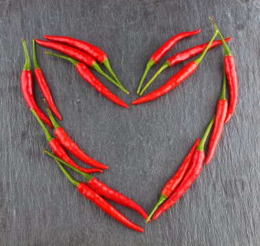 Valentine sıcak kırmızı biber biber