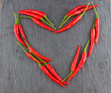 Valentine sıcak kırmızı biber biber