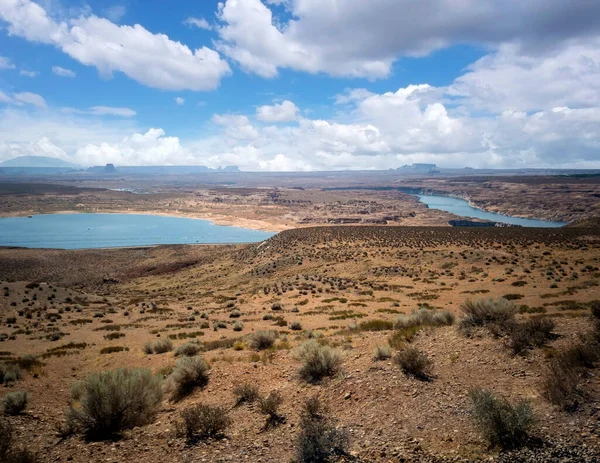 Impressive Wahweap Bay Smoldering Hot Summer Day Lake Powell Arizona — Stock Photo, Image