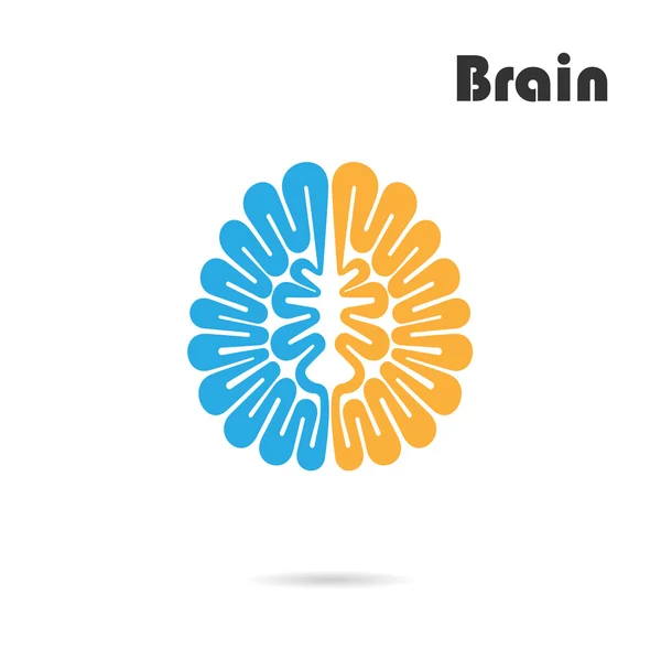 Modello di disegno del logo vettoriale astratto del cervello creativo. Impresa b — Vettoriale Stock