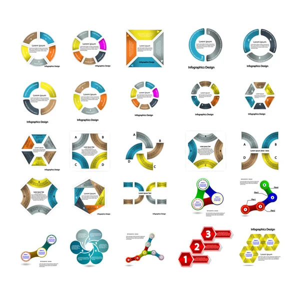 Conjunto de plantillas de presentación de negocios infográficas.Powerpoint tem — Vector de stock