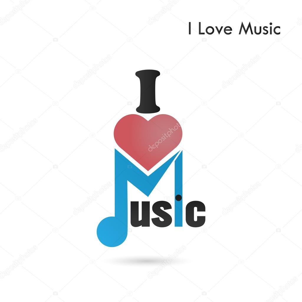 Creative music note abstract vector logo design. Musical creativ