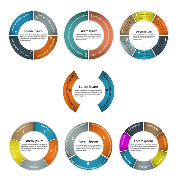 Set van infographic zakelijke presentatiesjabloon. PowerPoint tem — Stockvector
