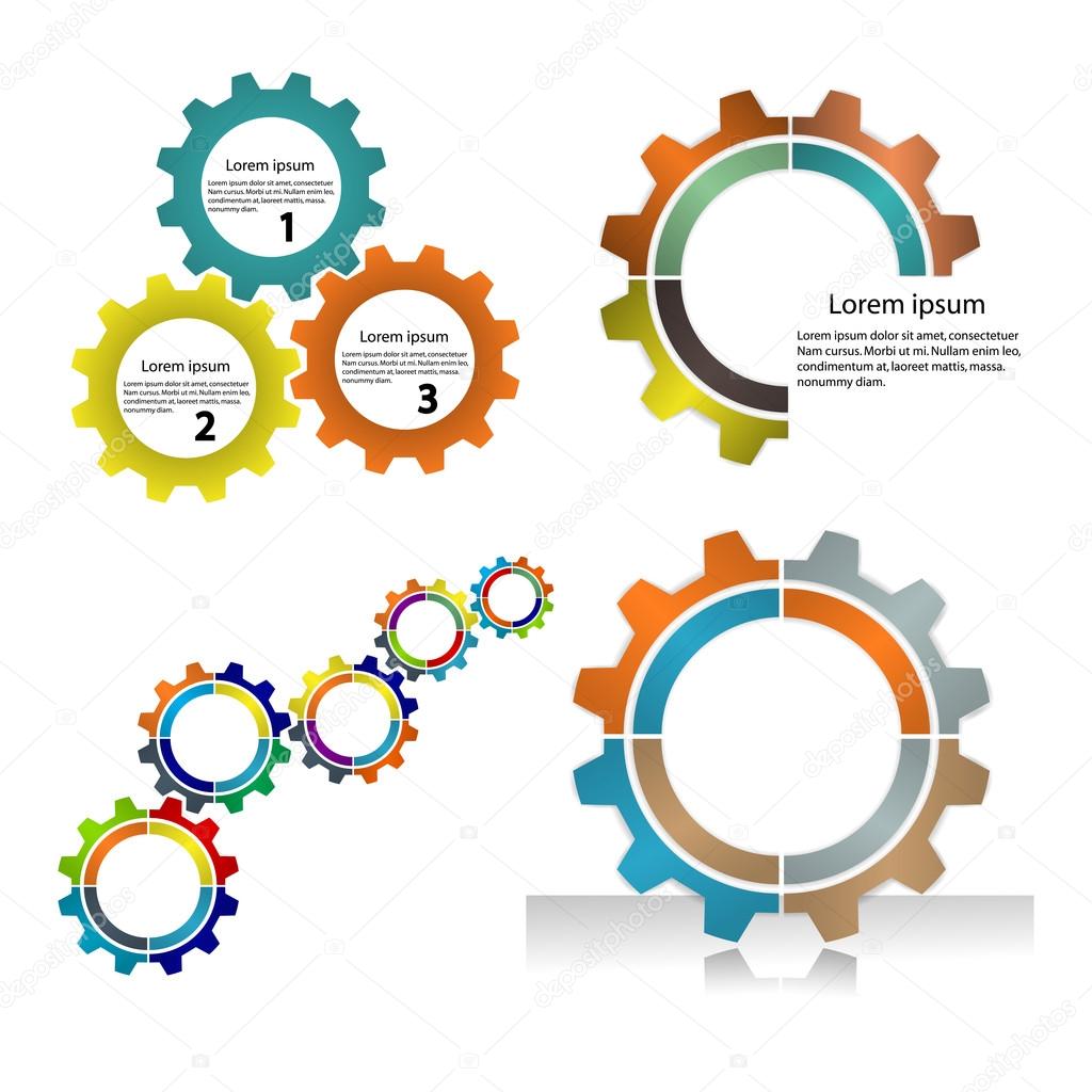 Meshing gear on white background,industrial driving.Business and
