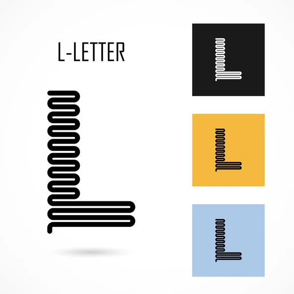 Δημιουργική L-επιστολή εικονίδιο αφηρημένη λογότυπο φορέα πρότυπο σχεδίασης. CRE — Διανυσματικό Αρχείο