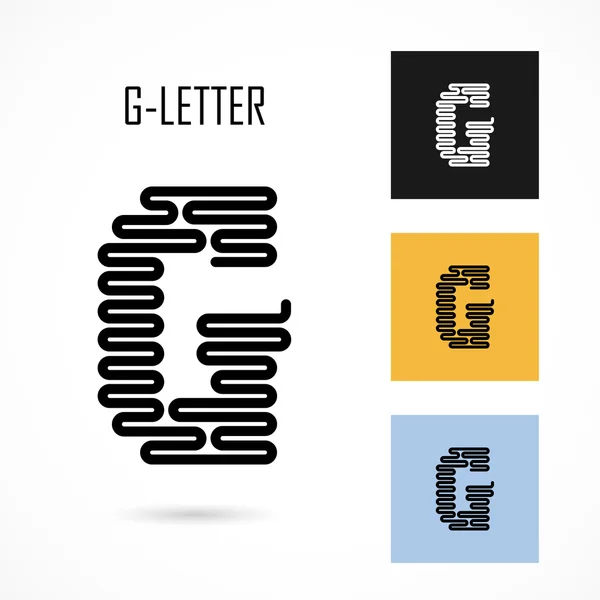 Creativo G- carta icono diseño abstracto logotipo vector template.Cre — Vector de stock