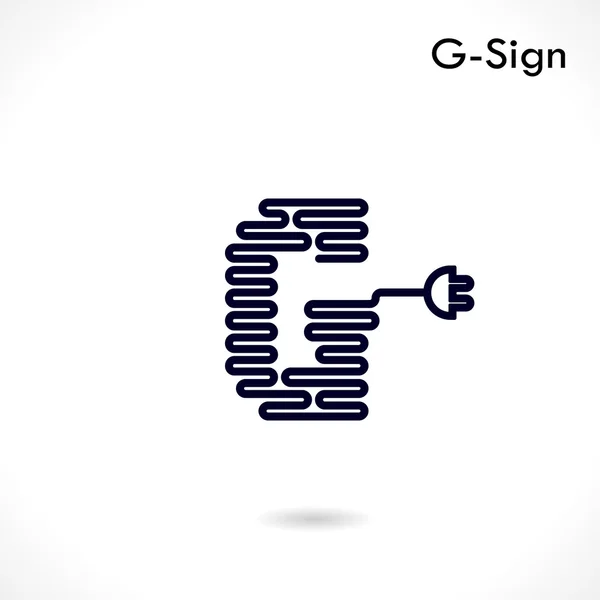 Creative G- letter icon abstract logo design vector template — Stock Vector