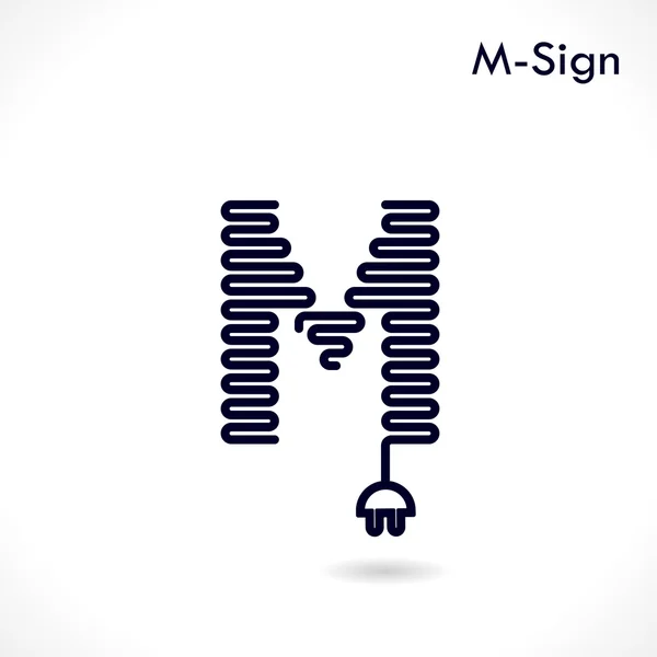 Kreatywnych M-list logo streszczenie ikonę szablon projektu wektor — Wektor stockowy