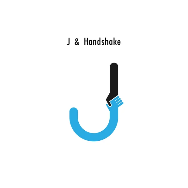 創造的な J 文字アイコン抽象的なロゴ デザイン ベクトル テンプレートです。バス — ストックベクタ