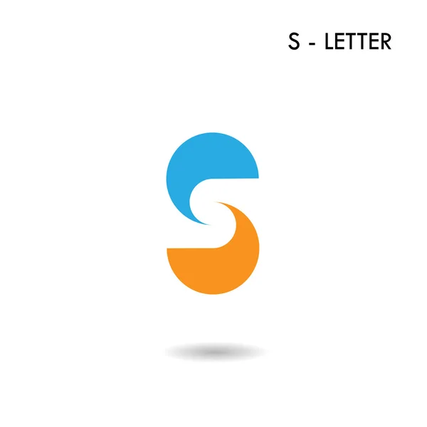 S-letra icono logotipo abstracto design.S-alfabeto simbol.Vector mal — Archivo Imágenes Vectoriales