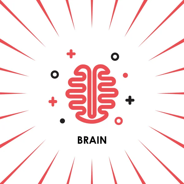 Hersenen Logo silhouet bovenaanzicht vector ontwerpsjabloon. Brainstor — Stockvector