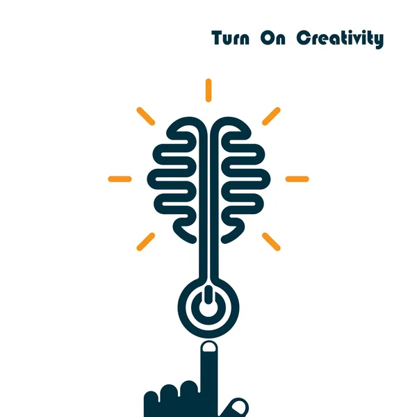 Creativity Brain Opening Concept.Creative Brain Abstract Vector — Stock Vector