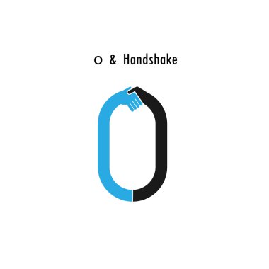 Yaratıcı O- sayı simgesi soyut logo tasarım vektör şablonu.