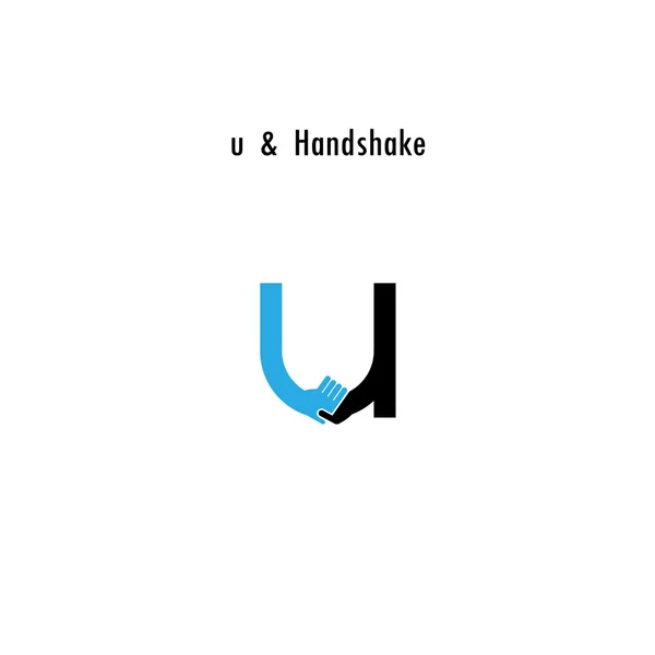 創造的な U 文字アイコン抽象的なロゴ デザイン ベクトル テンプレート — ストックベクタ