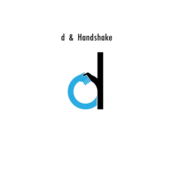 Modèle vectoriel de conception de logo abstrait d'icône de lettre créative D- . — Image vectorielle
