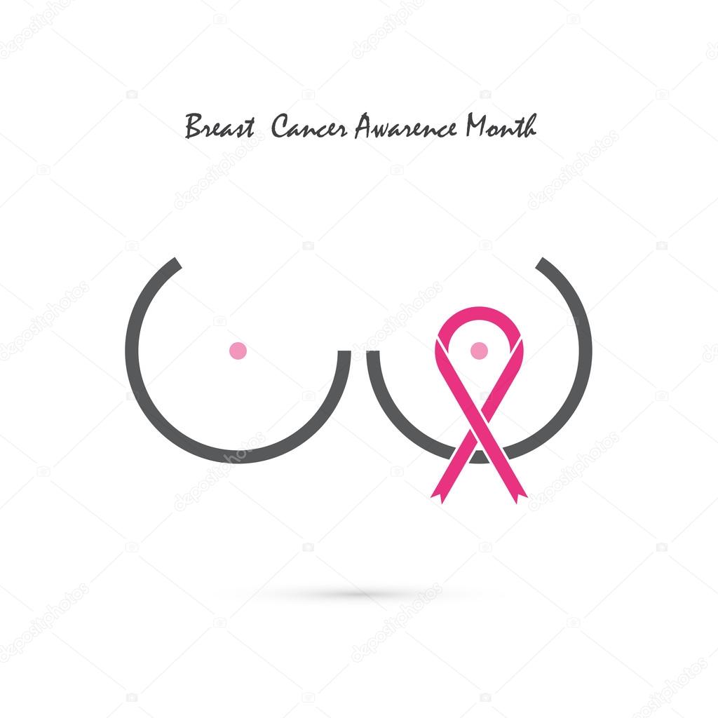 Breast cancer awareness logo icon design Vector Image