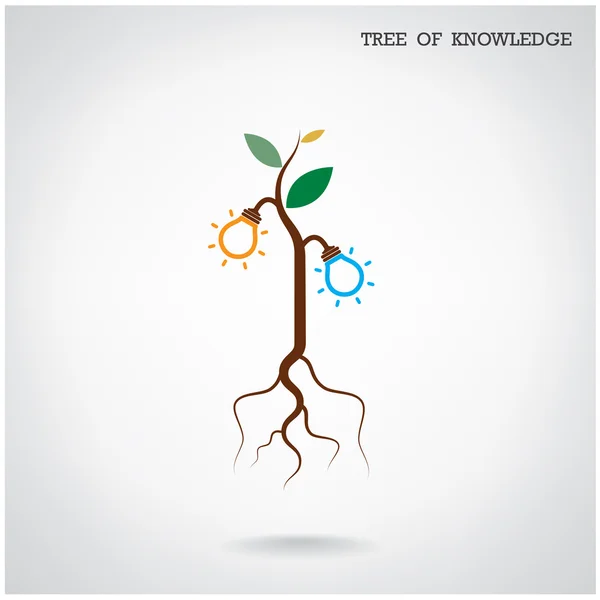 Conceito Árvore do Conhecimento. Sinal de educação e negócios . —  Vetores de Stock