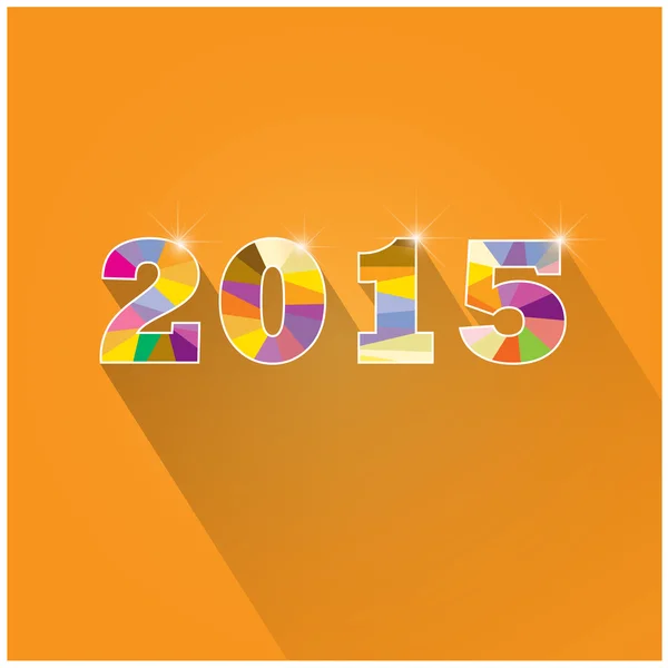 Creativo feliz año nuevo 2015 diseño de texto . — Archivo Imágenes Vectoriales