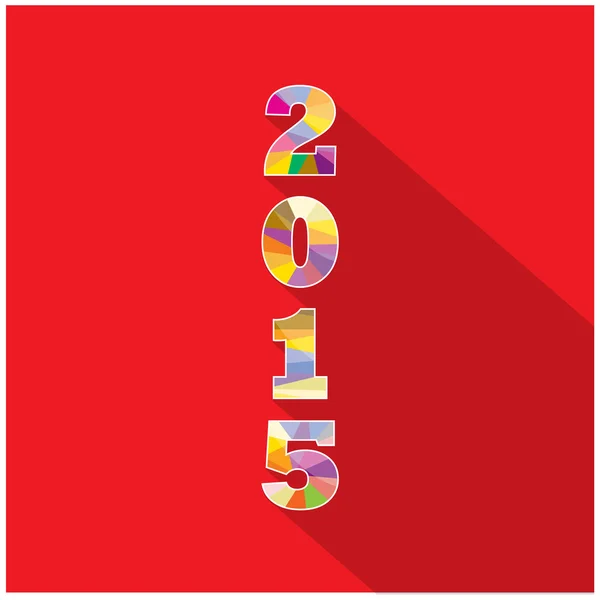 Creativo feliz año nuevo 2015 diseño de texto . — Archivo Imágenes Vectoriales