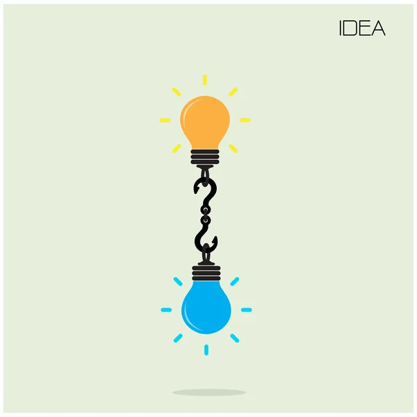 Creative light bulb Idea concept background — Stock Vector