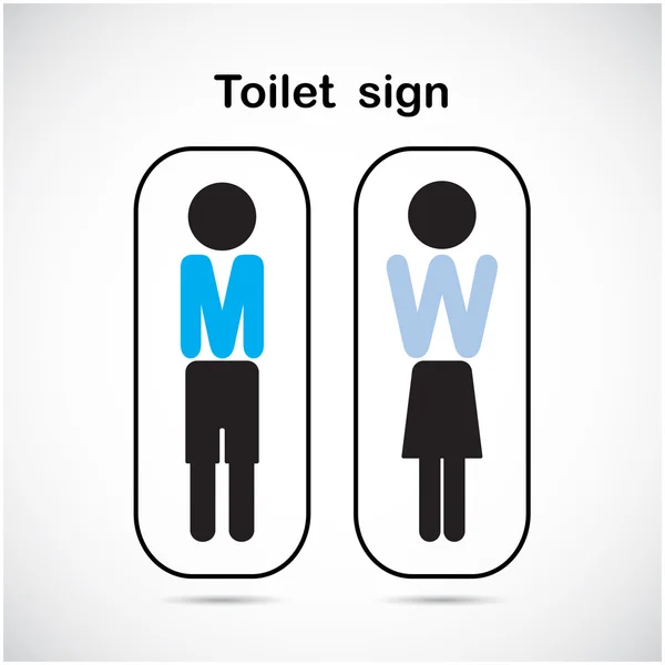 Mann und Frau Toilettenschild, Toilettensymbol . — Stockvektor