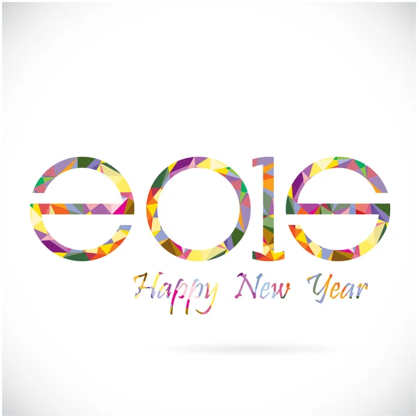 Happy new year 2015 creative greeting card design — Stock Vector