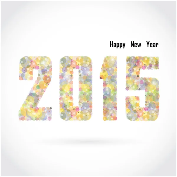 Frohes neues Jahr 2015 kreatives Grußkartendesign auf Hintergrund — Stockvektor