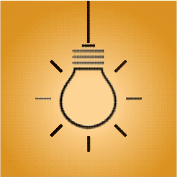Kreative Glühbirne Idee Konzept unterzeichnen — Stockvektor