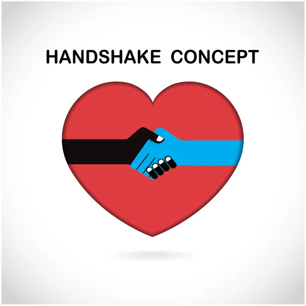 Handshake plantilla de diseño de vector de signo abstracto . — Vector de stock