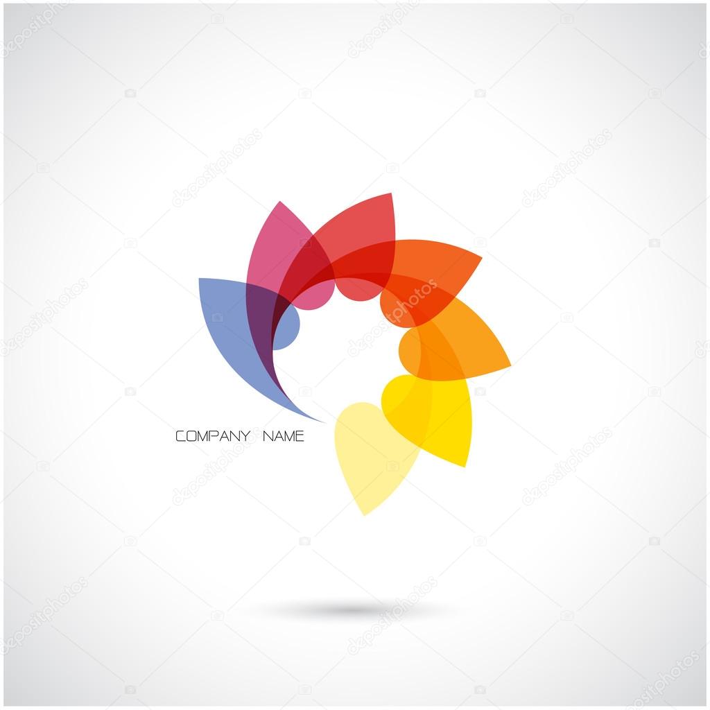 Creative abstract vector logo design template.