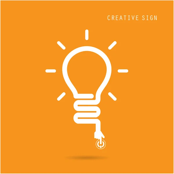 Креативная концепция лампочки, дизайн обложки плаката Стоковая Иллюстрация
