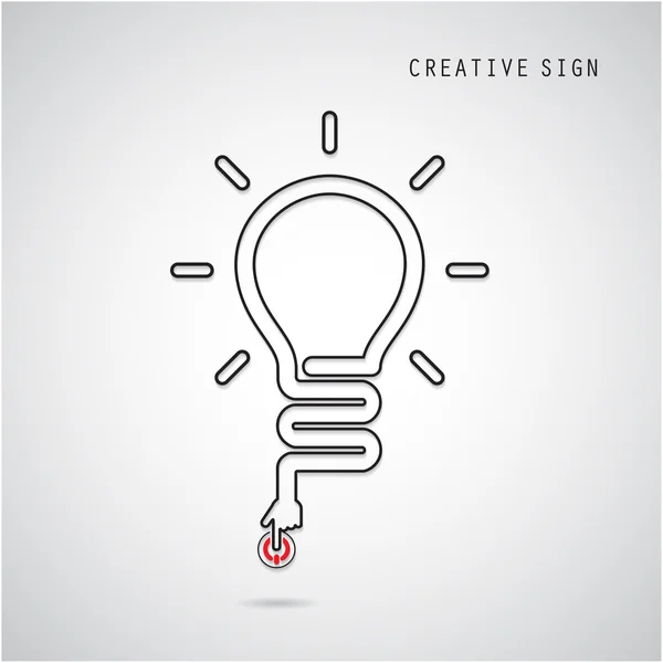 Turn on Creative light bulb concept. Business idea and education — Stock Vector