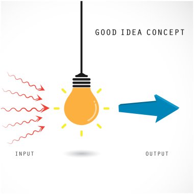 Creative light bulb concept. Business idea and education concept clipart