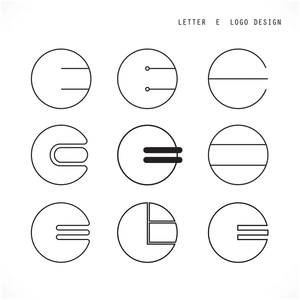 Kreativní písmeno E ikona abstraktní logo design vektor šablona — Stockový vektor