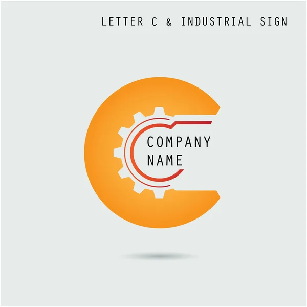 Creativa carta C icono abstracto logotipo diseño vector plantilla con — Archivo Imágenes Vectoriales