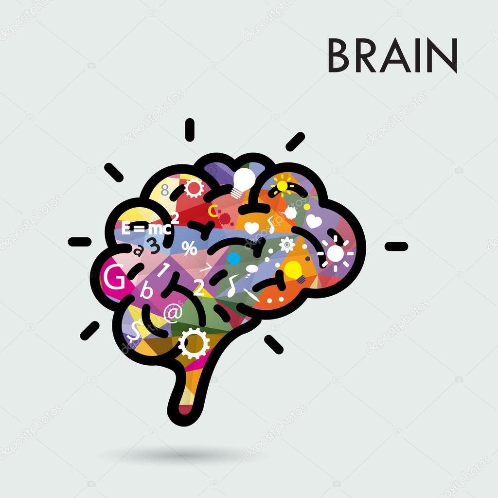 Creative brain Idea concept, design for poster flyer cover brochure, business idea and education concept.Vector illustration