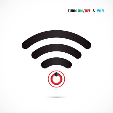 Açma kapama düğmesi işareti ve wifi oturum açın. Teknoloji ve iş b