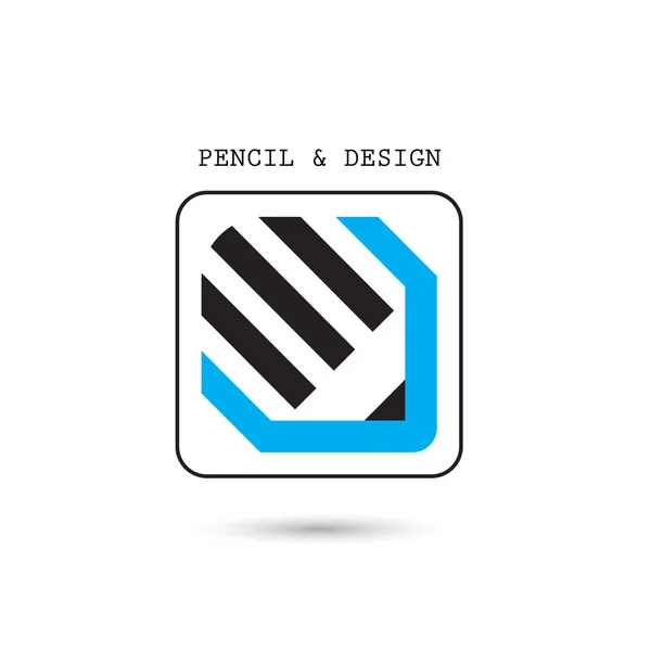 Kreativní tužka ikony abstraktní logo design vektor šablona. — Stockový vektor