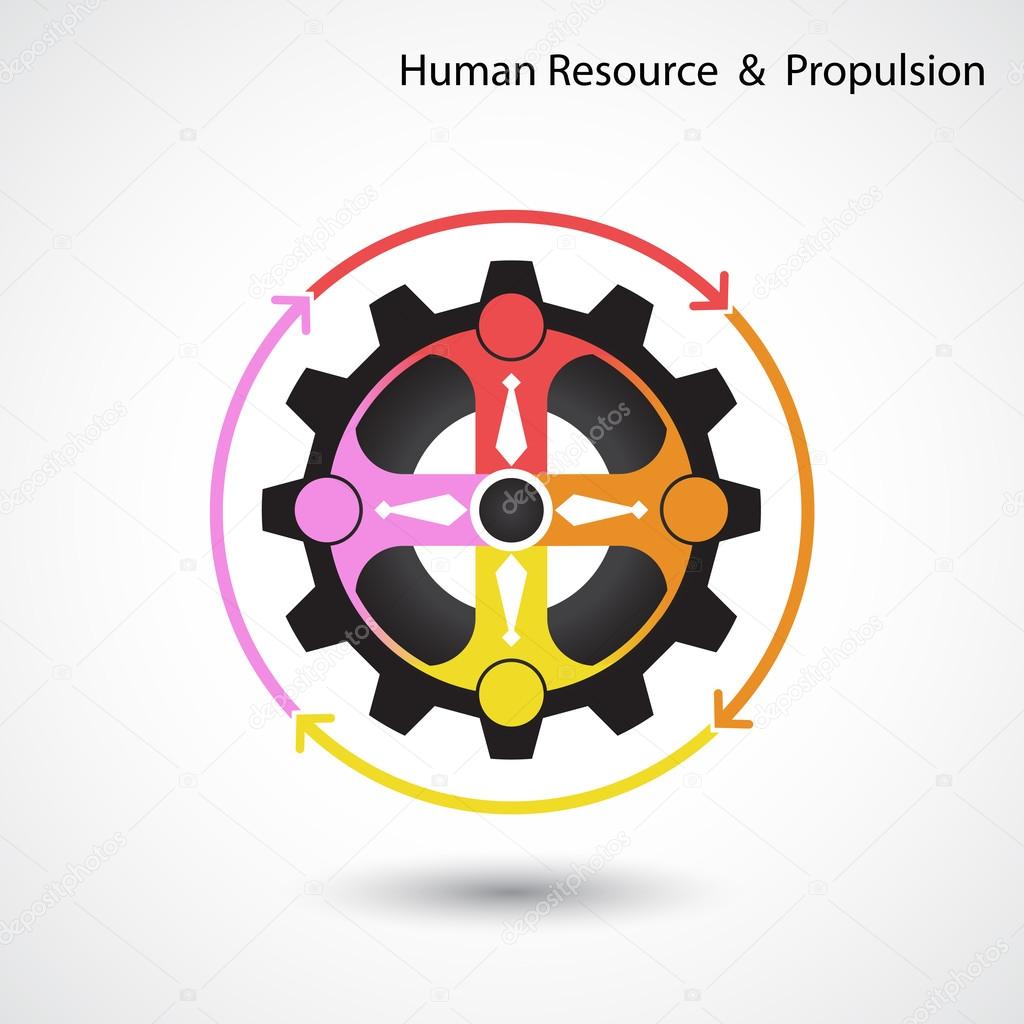 Human resource and business & industrial propulsion concept.  Vector illustratio