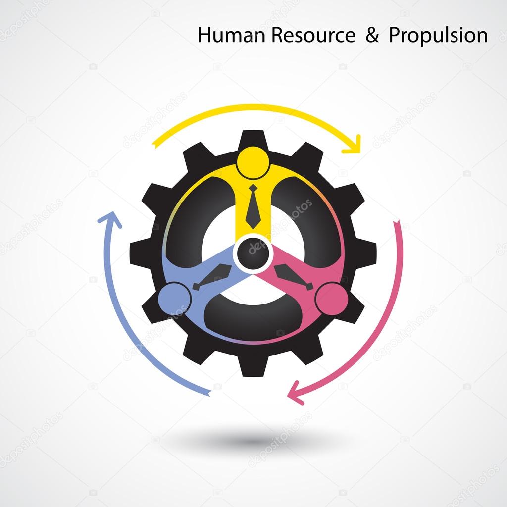Human resource and business & industrial propulsion concept.  Vector illustratio