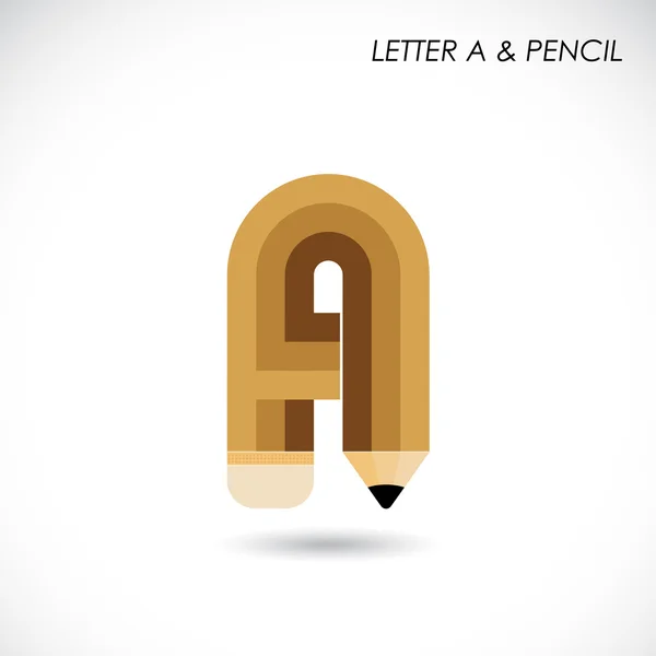 Kreativer Brief eine Ikone abstrakt Logo Design Vektor-Vorlage mit — Stockvektor