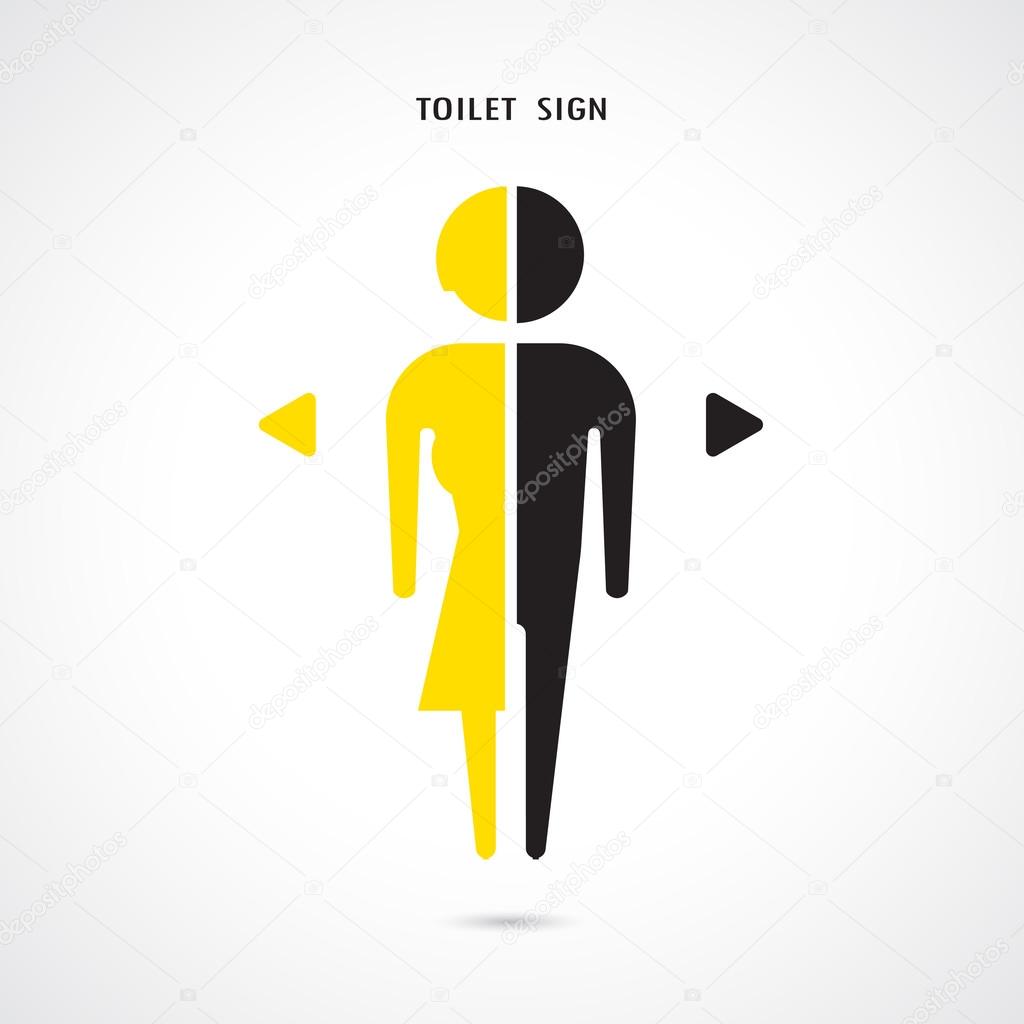 Man and woman toilet sign, restroom symbol . Vector illustration