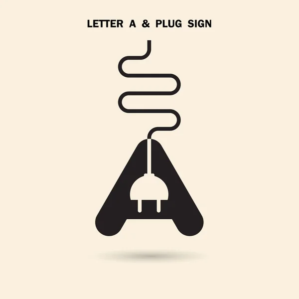 Yaratıcı bir simge soyut logo tasarım vektör şablonu ile mektup — Stok Vektör