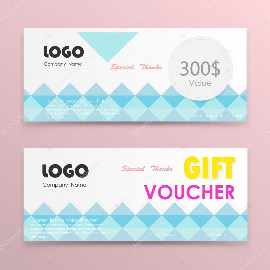 Gift voucher background or certificate coupon template with clean premium modern pattern design.Vector illustration