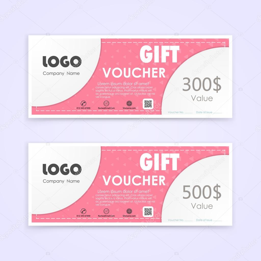 Gift voucher background or certificate coupon template with clean premium modern pattern design.Vector illustration