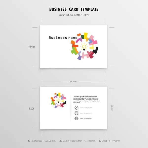 Абстрактный шаблон дизайна Creative Business Cards. Имя Cards Sym — стоковый вектор