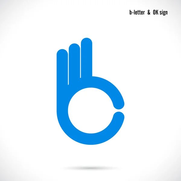 Kreative b Brief Symbol abstrakt Logo Design Vektor template.lett — Stockvektor