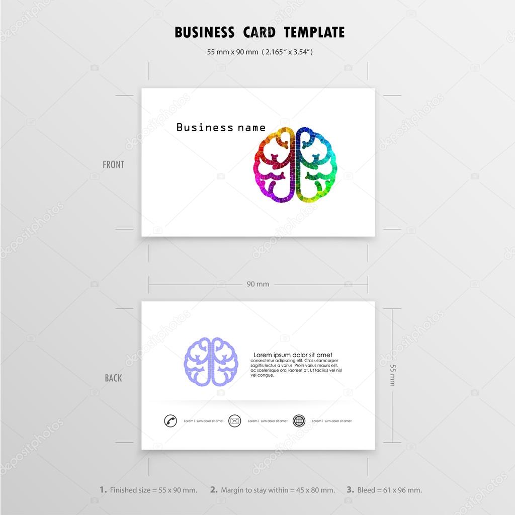 Abstract Creative Business Cards Design Template. Name Cards Sym