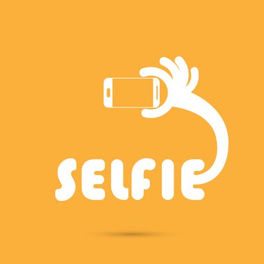akıllı telefon kavram simgesine selfie portre fotoğraf çekiyorum. selfie